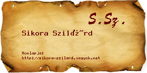 Sikora Szilárd névjegykártya
