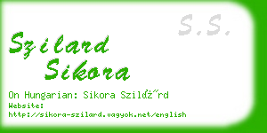 szilard sikora business card